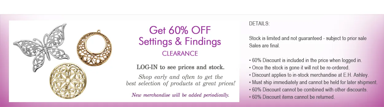 60% Off EHA Settings and Findings